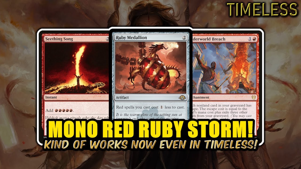 🔥 Mono Red Ruby Storm – 'Almost' Breaking Timeless! | Timeless BO3 | MTG Arena
