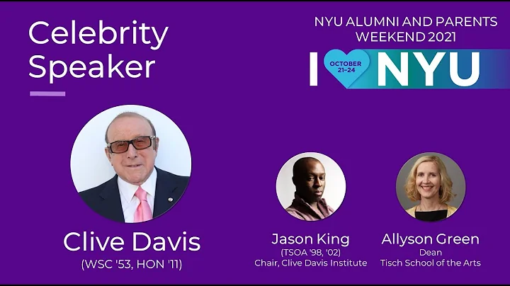 Clive Davis (WSC '53, HON '11) at NYU Alumni and Parents Weekend 2021
