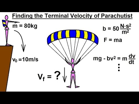 Differential Equation - 1st Order Solutions (8 of 8) How to Calculate Parachutist's Terminal Speed