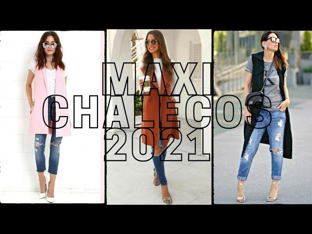 MAXI CHALECOS 💋| OUTFITS con CHALECOS LARGOS | LOOKS de MODA MUJER -  YouTube