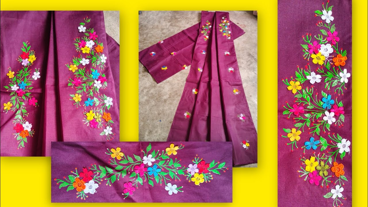 পুৰনা design এটা কেনেকৈ সহজে নতুন কৰিব পাৰি#paste embroidery #handbroidery #viralvideo