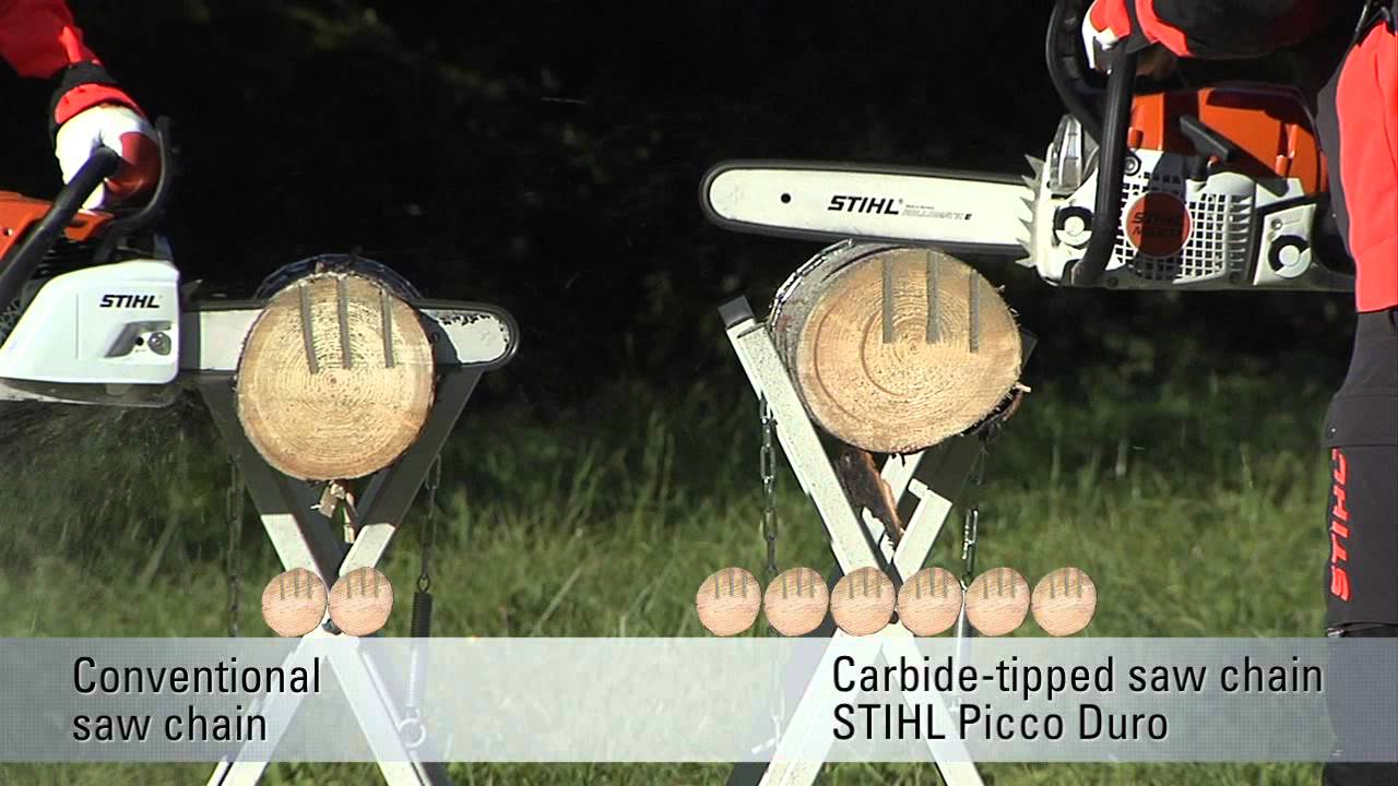 STIHL Chaînes de tronçonneuses dotée d'un blindage en carbure 3/8