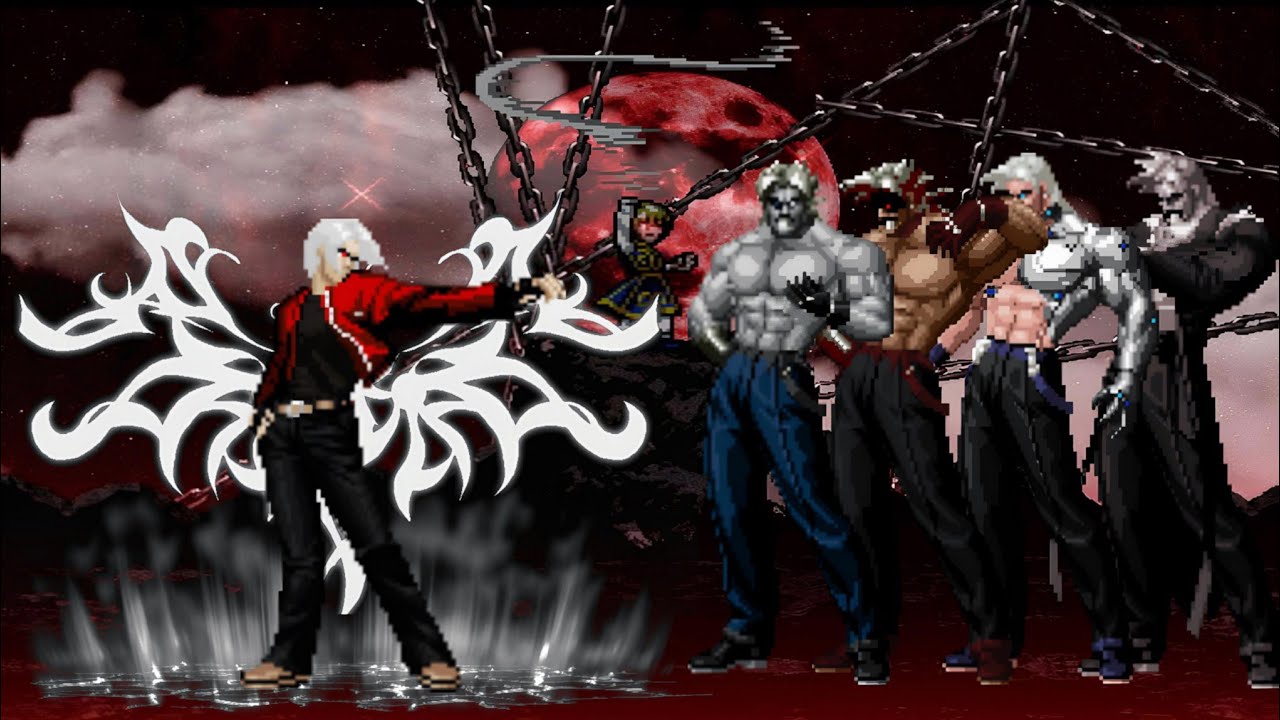 [Mugen KOF] Bloodedge Kyo Kusanagi Vs Ultimate Rugal Team - YouTube