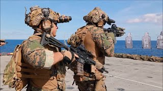 26th MEU(SOC)'s MSPF Conducts Live-Fire Range Aboard USS Bataan