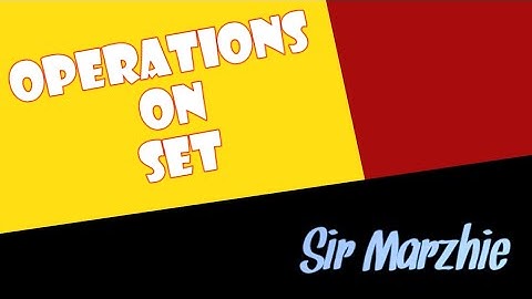 Operations on Set | Math 7