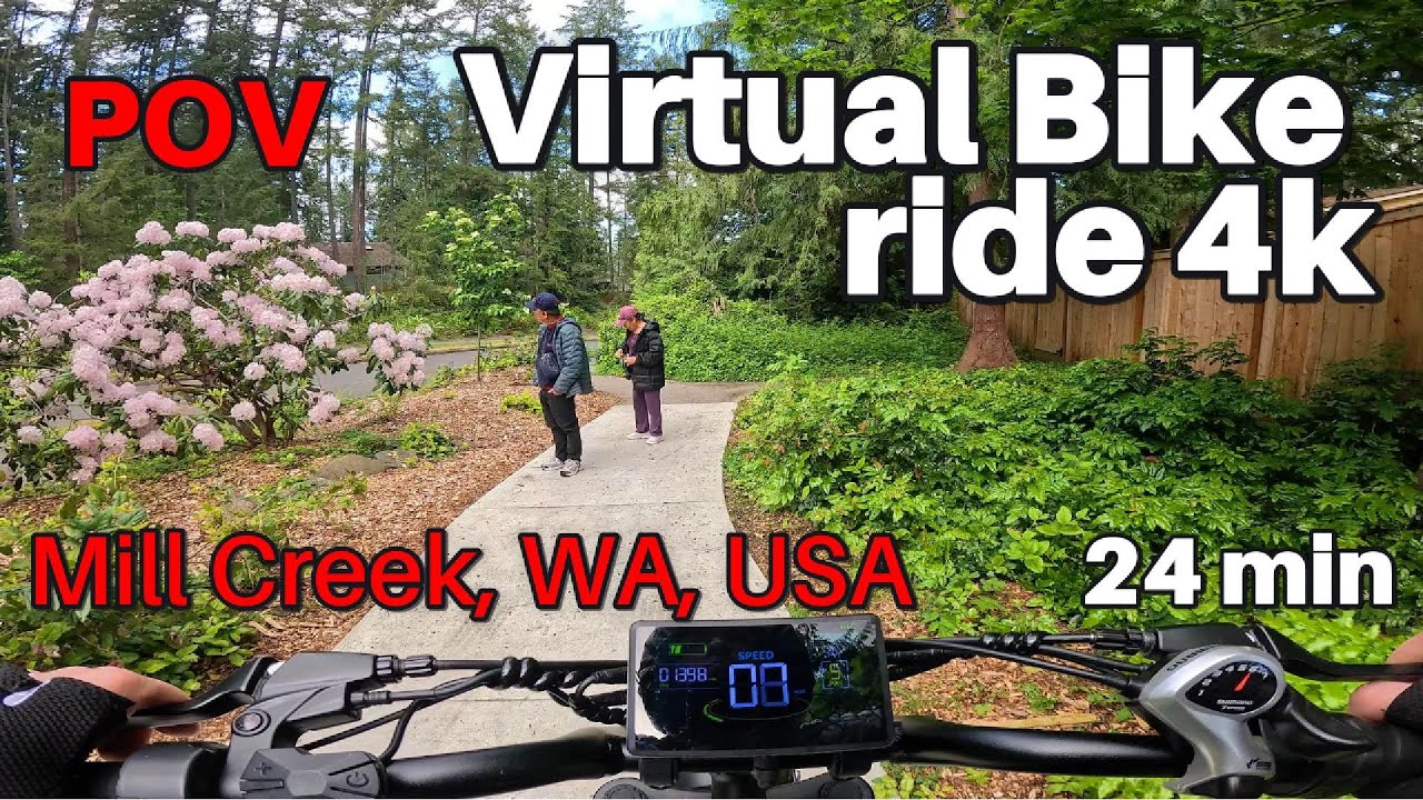 Virtual Bike Riding Stunning POV Virtual Bike ride 4k, Mill Creek virtual cycling video ...