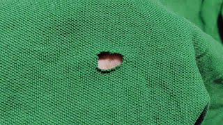 Beautifully repair a hole in a T-shirt without leaving a trace/repair clothes