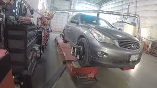 4 Wheel Alignment on 2011 Infiniti EX35 Using Hunter Hawkeye Elite
