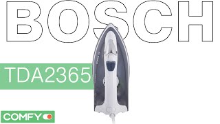 Bosch TDA2365 - утюг с мощностью 2,4кВт - Видеодемонстрация от Comfy.ua(Bosch TDA2365 - утюг с керамической подошвой. Максимальная мощность нагревательного элемента 2,4 кВт. Узнать цену,..., 2015-06-25T07:09:18.000Z)