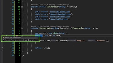 convert foreach to LINQ with Select()