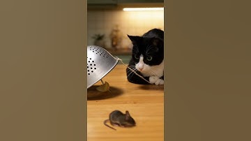 Genius Cat Sets a Trap for a Mouse! #カピバラさん #funny #cute