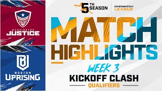 @WashingtonJustice vs  @BostonUprising | Kickoff Clash Qualifiers Highlights | Week 3 Day 3