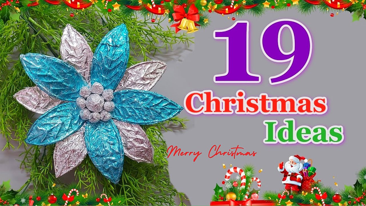 19 Step By step Christmas Flower and branches making ideas | DIY Christmas craft idea🎄494