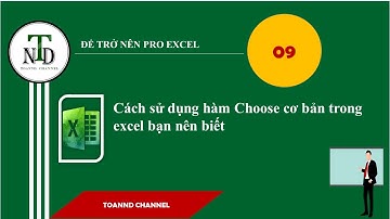 Excel online Bài 9 Cách sử dụng hàm Choose cơ bản trong Excel