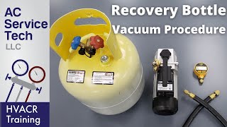Preparing a New RECOVERY BOTTLE for the HVAC Service Truck!