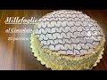 TORTA MILLEFOGLIE AL CIOCCOLATO 20 porzioni -  decorato con glassa di zucchero