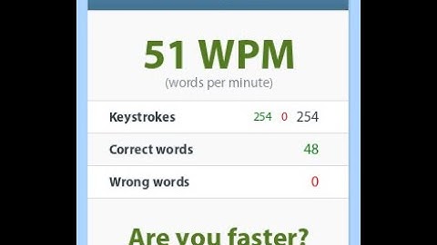 Fast fingers TYPING GOT 50 WPM