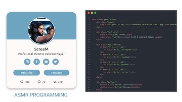 ASMR Programming: Creating a Profile Showcase with HTML & CSS | No Talking