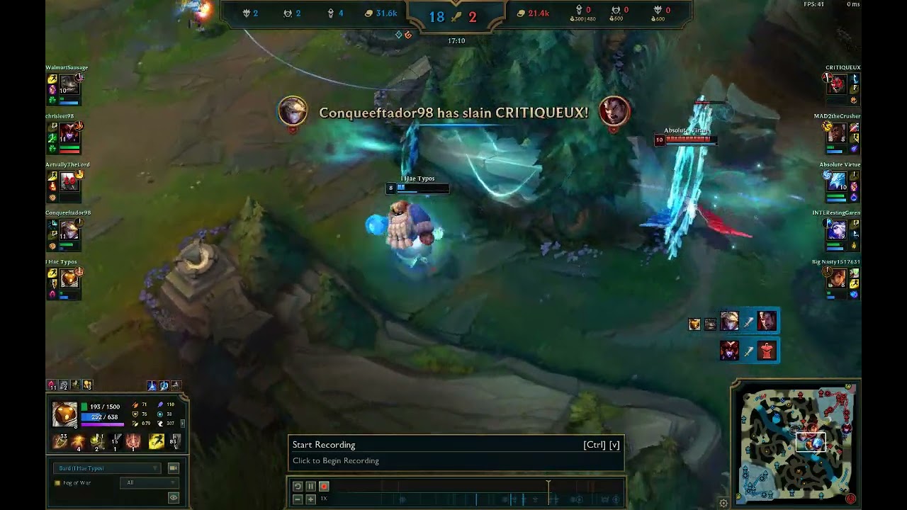 Bard vs Anivia outplay