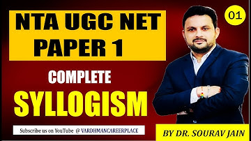 UGC NET Paper 1 2025–26 | Syllogism FULL MASTERCLASS | Class - 01