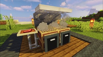 Minecraft: How to make a Grill/BBQ (design)