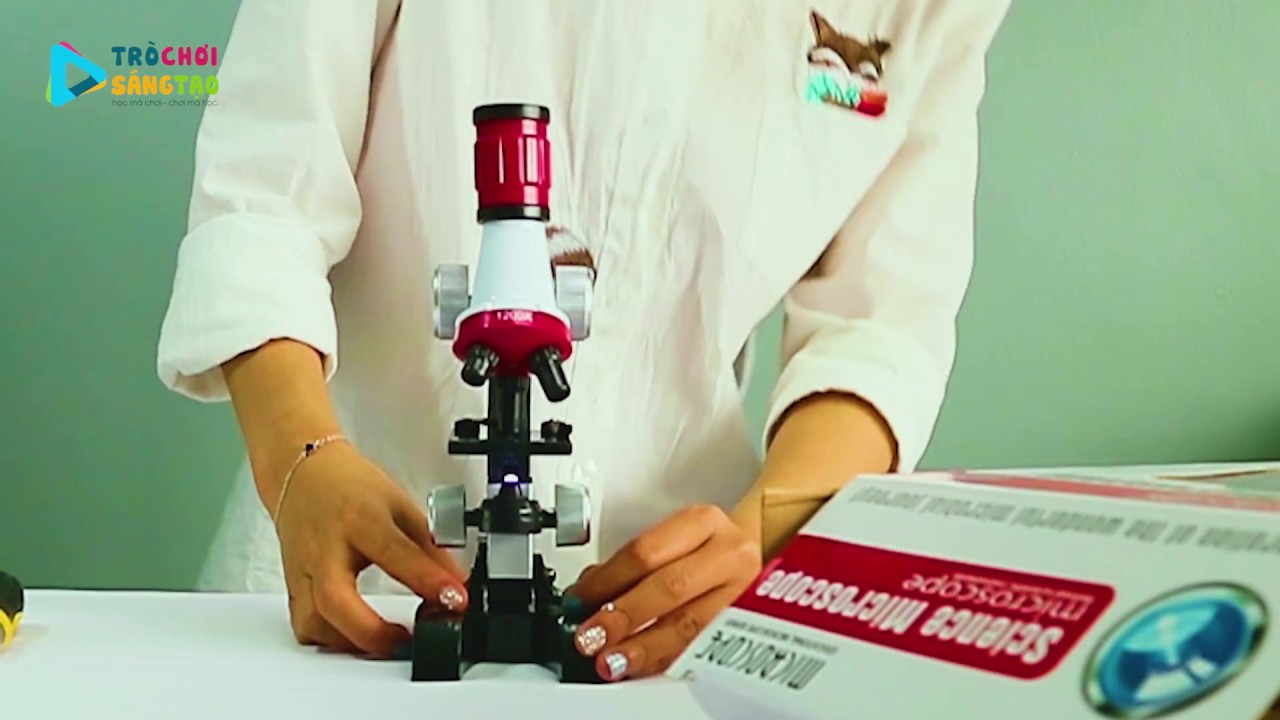 Kính hiển vi học sinh | Kính hiển vi trẻ em Microscope 1200x đồ chơi khoa học sáng tạo cho bé và Hướng dẫn soi tiêu bản