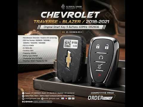 2018-2021 Original Chevrolet Traverse Blazer Smart Key 5 Button 433MHz 13529636. #gskey #uae