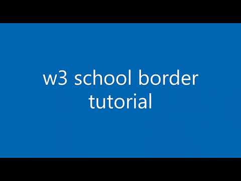 w3school Border Tutorial | HTML BORDER STYLING | HTML5 and CSS3 | FRONTEND DEVELOPMENT
