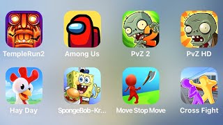Temple Run 2, Among Us, PvZ 2, Plants vs Zombies, Hay Day, Sponge Bob, Move Stop Move, Cross Fight screenshot 1