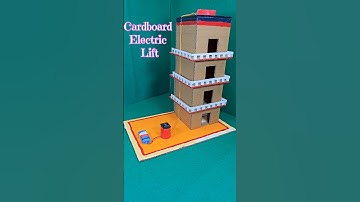Cardboard Lift Model  l  Electric Elevator  #scienceproject #shorts  #ytshorts