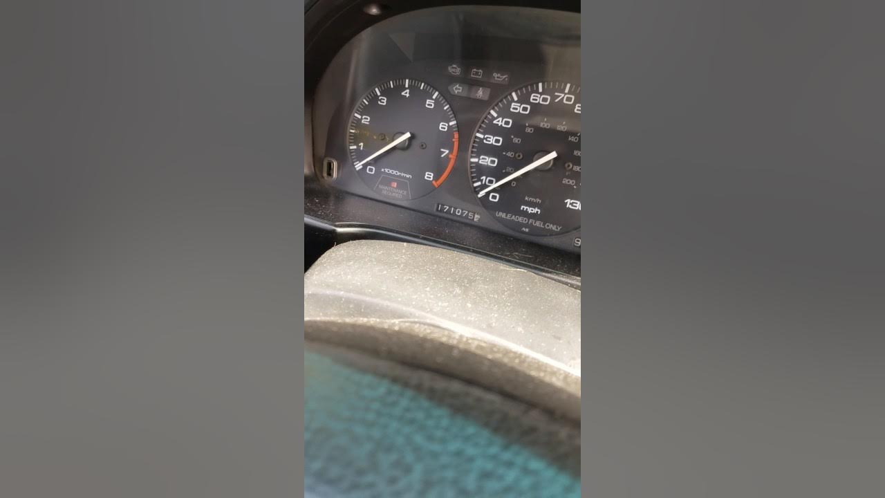 Check 1993 Honda accord engine light - YouTube