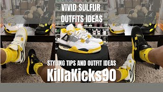 Styling Vivid Sulfur: Two Vibrant Jordan 4 Outfits