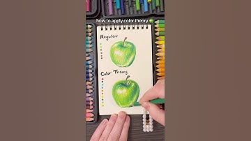 How to elevate art with color theory apple | colored pencil tutorial art #colortheory #coloring #art