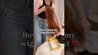 How to pack wigs for travelling 🩷 #alopecia #hairtok #hairloss #wig