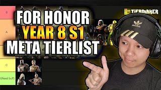 The REAL For Honor Tierlist for Year 8 Season 1 - Dominion Matchmaking META Rating