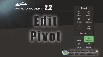 Nomad Sculpt - Pivot Edit - two pivot positions - bake pivot - tutorial (V2.2 - 29.6.2025)