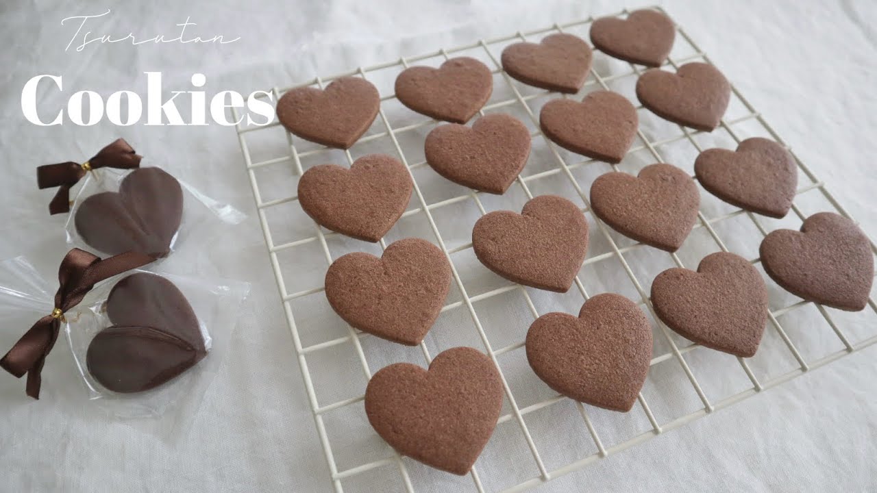 甘さ控えめ♡型抜きココアクッキーの作り方/バレンタインにも♡簡単サクサクキレイ！ココアの香りが最高です🥹how to make cookies /Valentine/