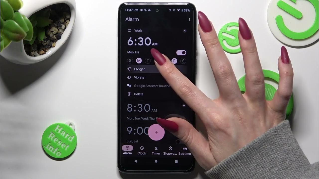 How to Set Up an Alarm Clock on a MOTOROLA Moto E32s Configure and