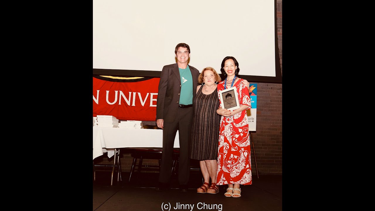 Lia Chang accepts 2025 Hometown Media Award for MNN's BACKSTAGE PASS WITH LIA CHANG