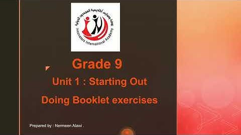 Action Pack 9 / unit 1 / Doing Booklet exercises .