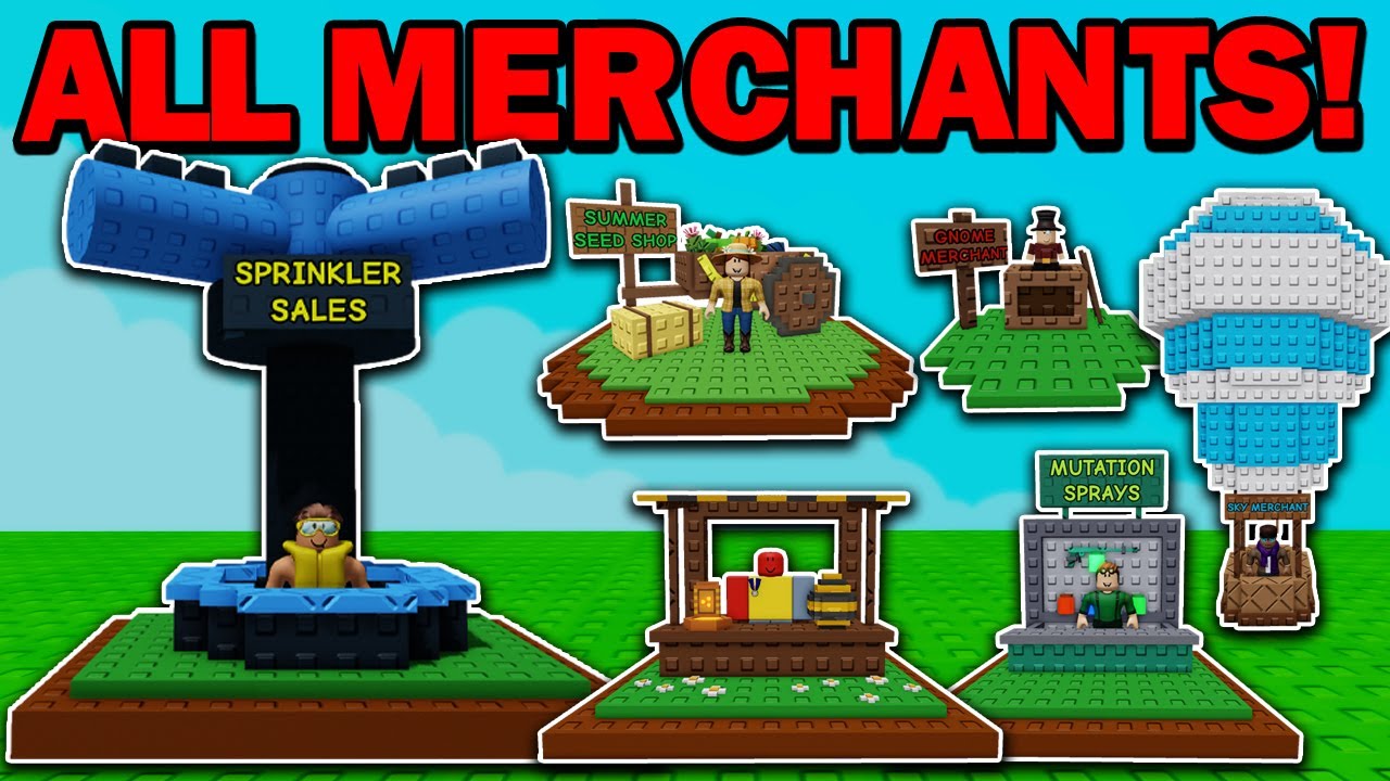 ALL TRAVELING MERCHANTS in Grow a Garden ROBLOX
