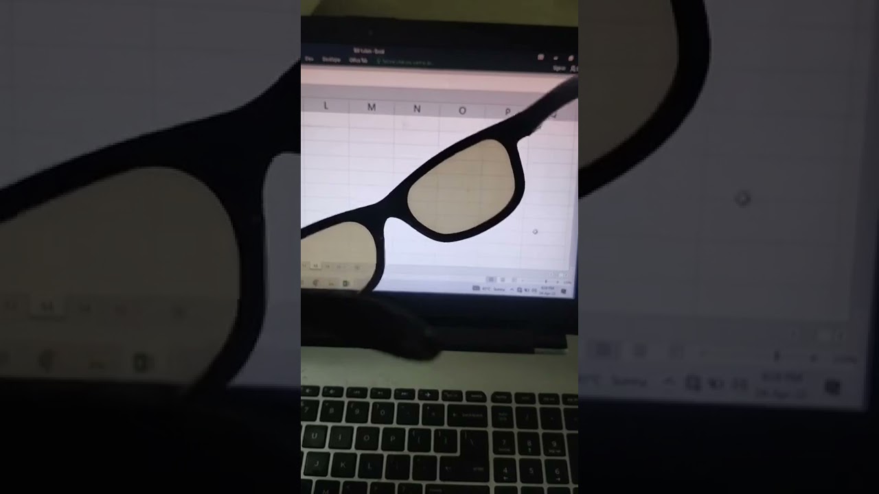3D Glasses in front of a laptop screen