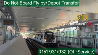 (Do Not Board transfer train Flyby)[SMRT] R151 931/932 EWL at EW22 Dover