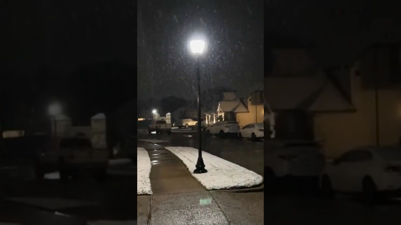 Beautiful Snowfall in Arlington Texas