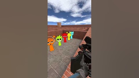 Destroy All Sprunki Nextbots And Geometry Dash Emoji Chasing In Maze #shorts