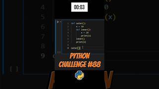 Can You Solve This Python Nested Function Scope Challenge? 🐍 #PythonChallenge