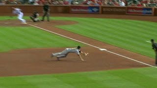 PIT@STL: Freese lays out to make stop at third