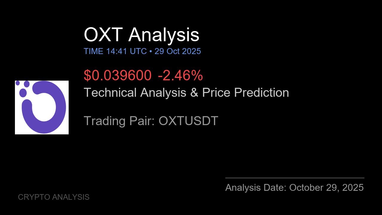 OXT (OXTUSDT) Technical Analysis - Price Prediction & Buy or Sell October 29, 2025