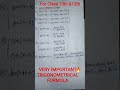 💢 TRIGONOMETRICAL FORMULA #class10 to 12th maths #shots