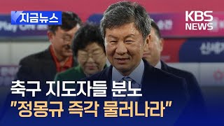 [지금뉴스] “한국 축구 무너뜨린 정몽규 즉각 물러나야”…축구지도자들의 일침  / KBS 2024.05.08.